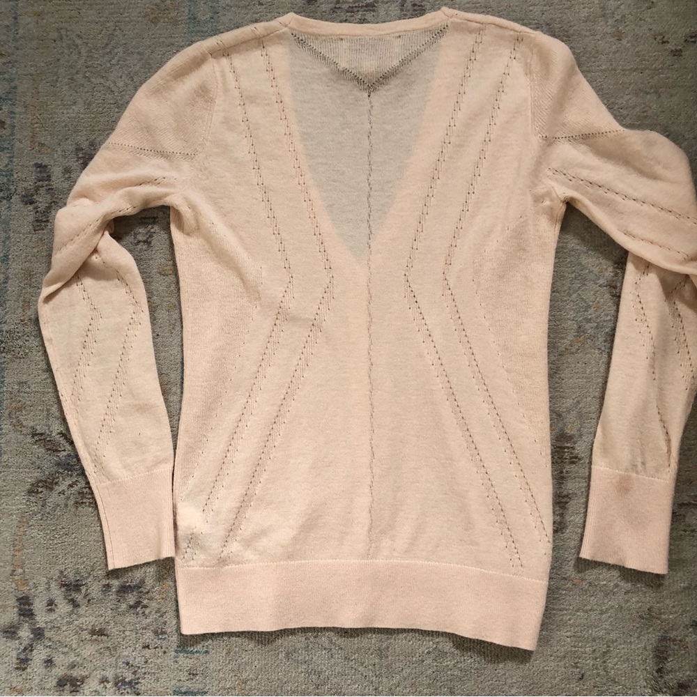 Banana Republic Pale Pink V-Neck Button Cardigan Heritage Collection size xs - Picture 2 of 8
